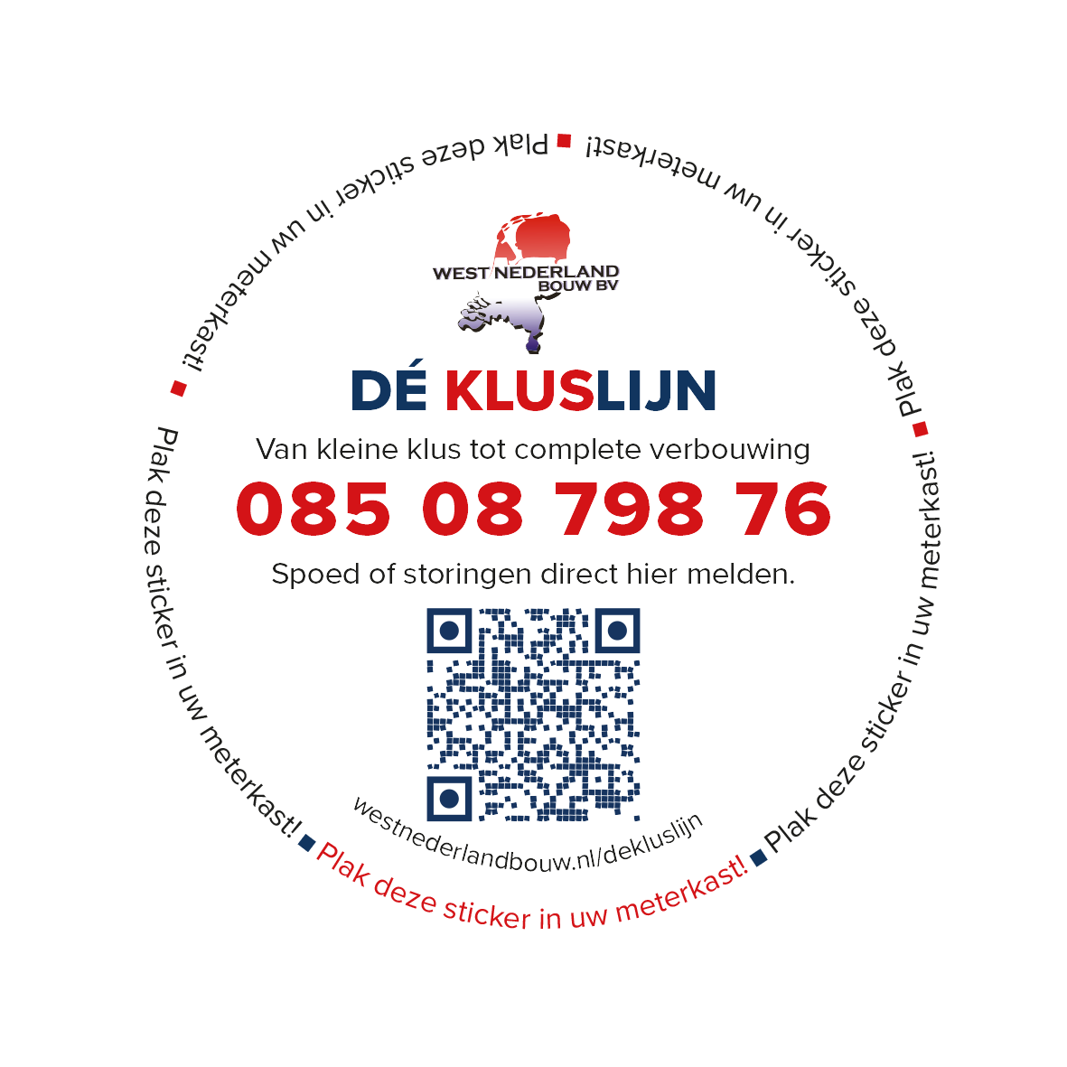 West nederland Bouw sticker